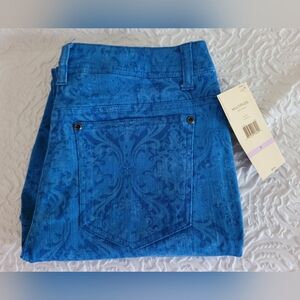 NWT** MULTIPLES | Sz 6 Blue printed pants
